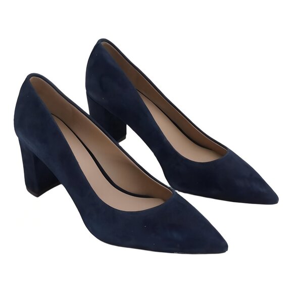 Lauren Ralph Lauren Lanette Block-Heel Pumps Navy US 8M EU 38 - Picture 4 of 6